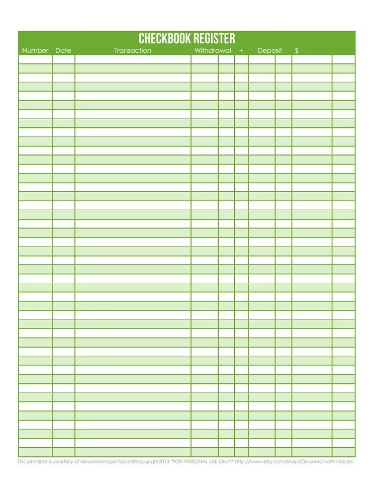 10 Best Check Register Full Page Printable Artofit