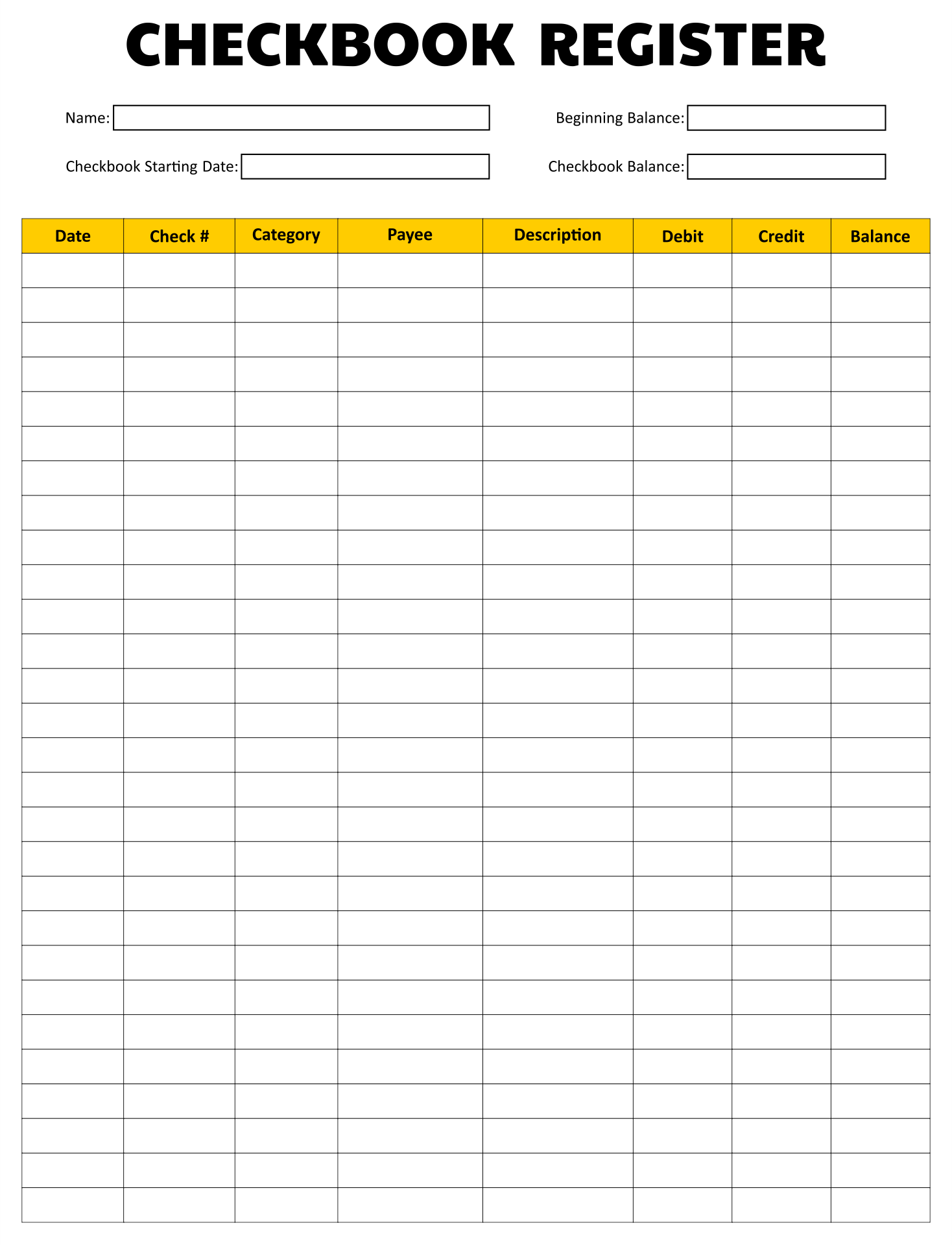 10 Best Free Printable Check Register PDF For Free At Printablee