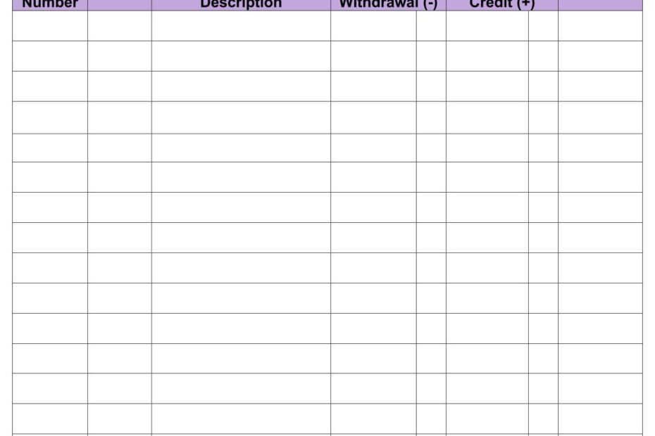 10 Best Free Printable Check Register Printablee
