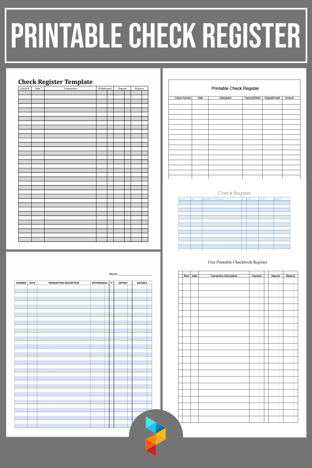 10 Best Free Printable Check Register Printablee