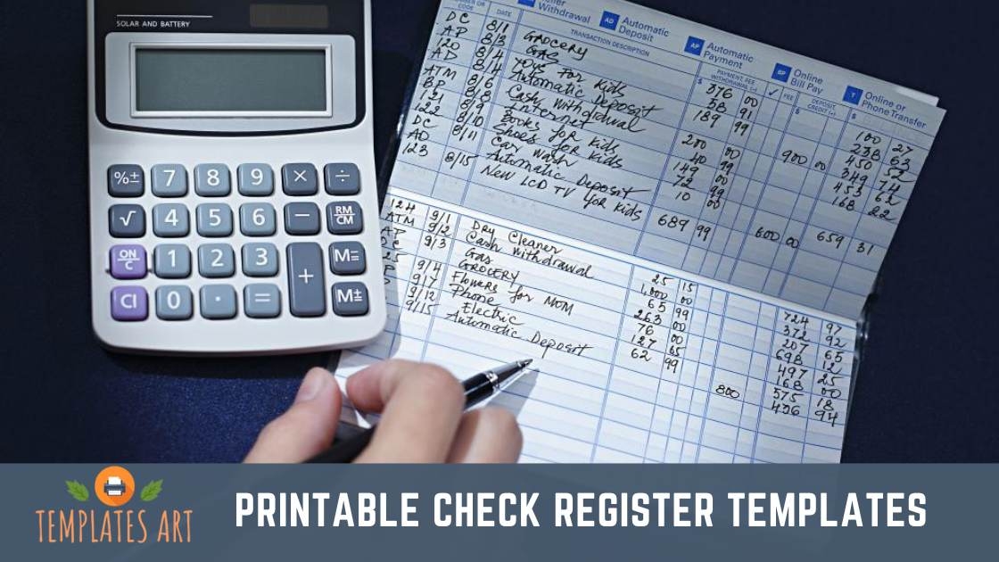 17 Printable Check Register Template Download FREE PDF Templates Art