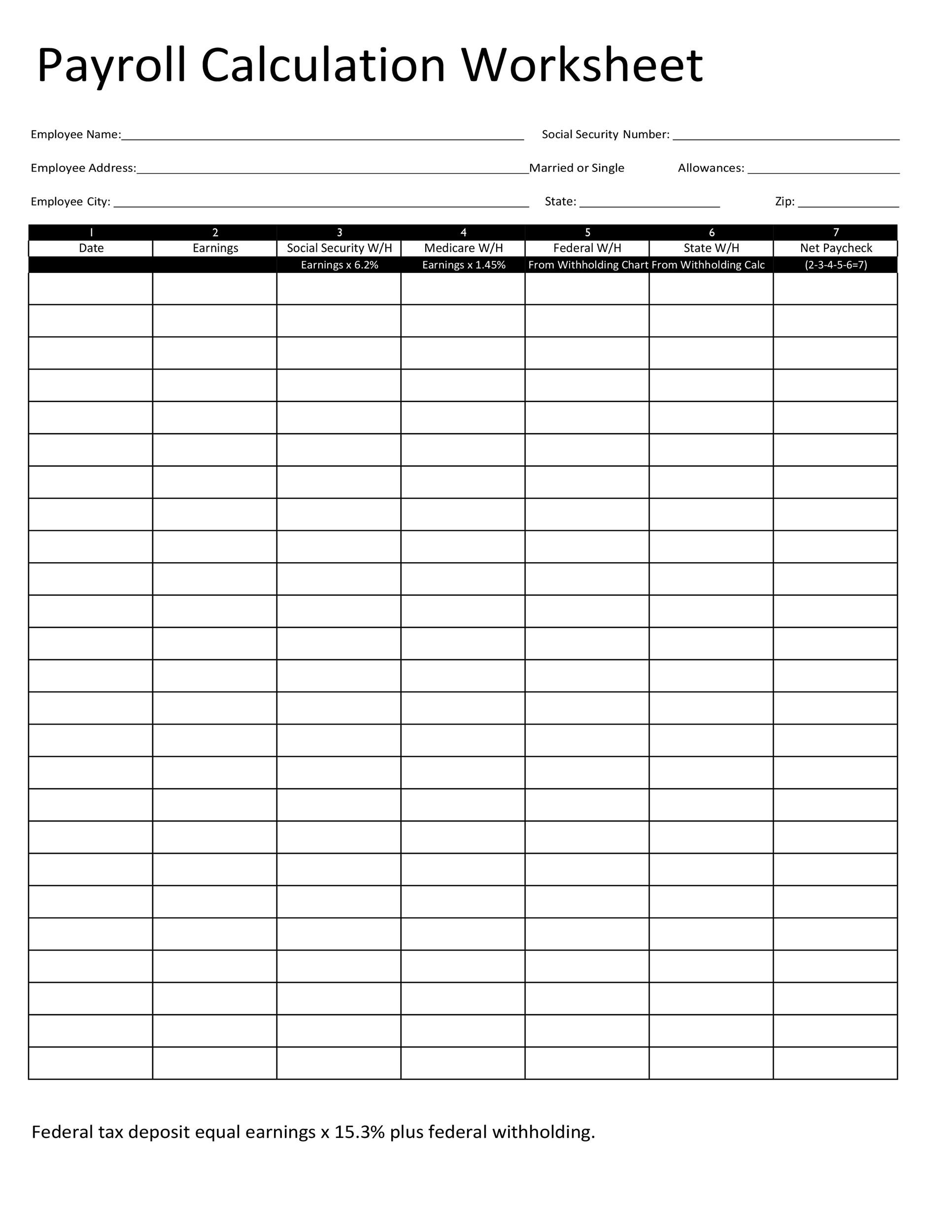 40 Free Payroll Templates Calculators TemplateLab