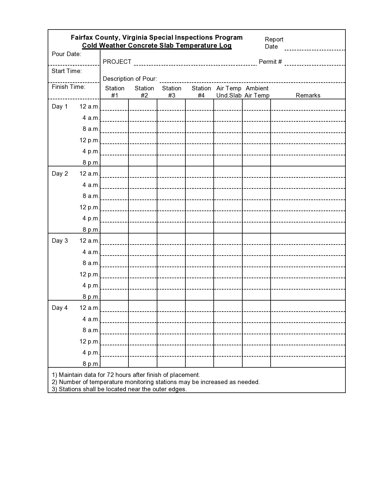 40 Printable Temperature Log Sheets Word Excel PDF 50 OFF