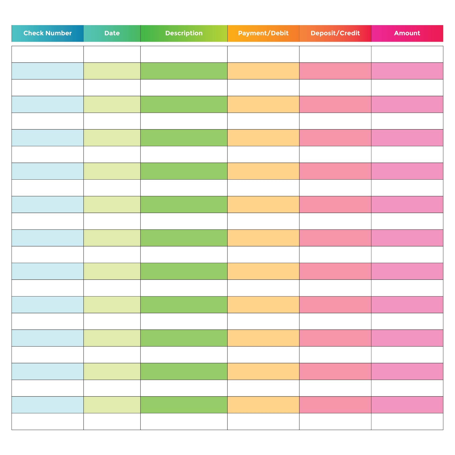 7 Best Images Of Free Printable PDF Check Register Free Printable 
