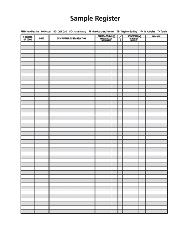 8 1 2 X 11 Check Register Printable
