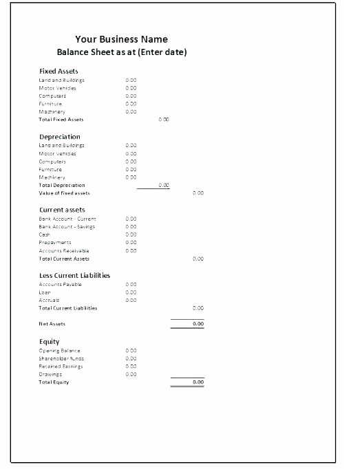 Account Balance Sheet Printable
