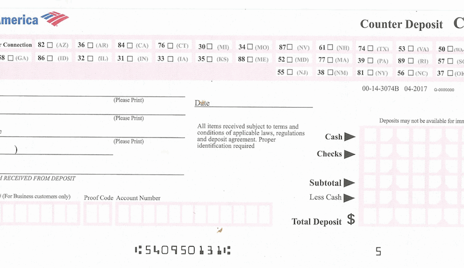 Bank Of America Printable Checks