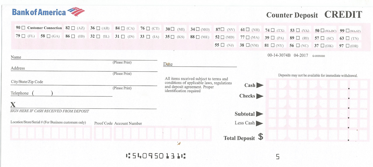 Bank Of America Printable Checks