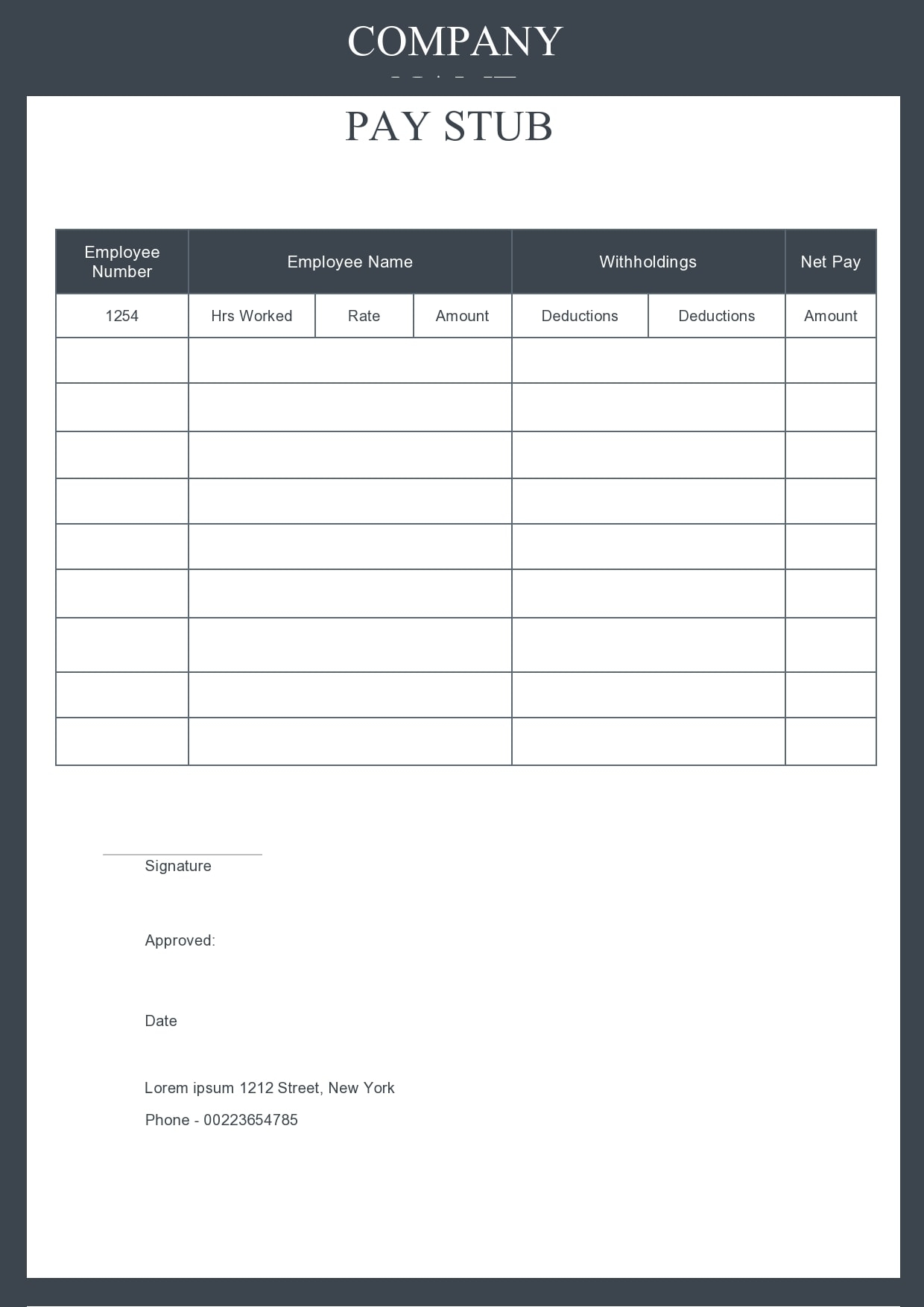 Blank Check Stub Template Printable Form Templates And Letter
