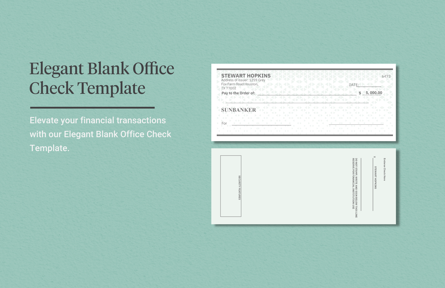 Blank Check Template In Illustrator Word PSD Download Template