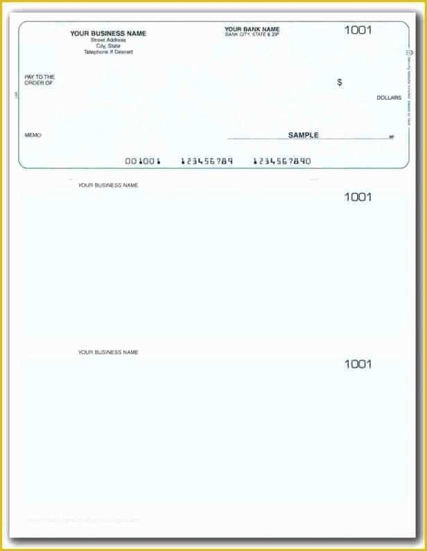Blank Printable Payroll Check Templates