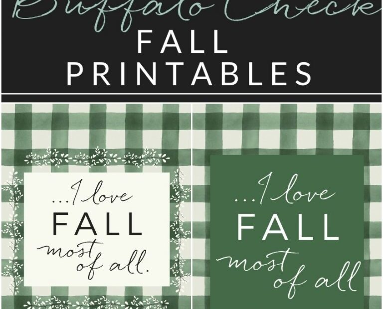 Buffalo Check Fall Printables The Crazy Craft Lady