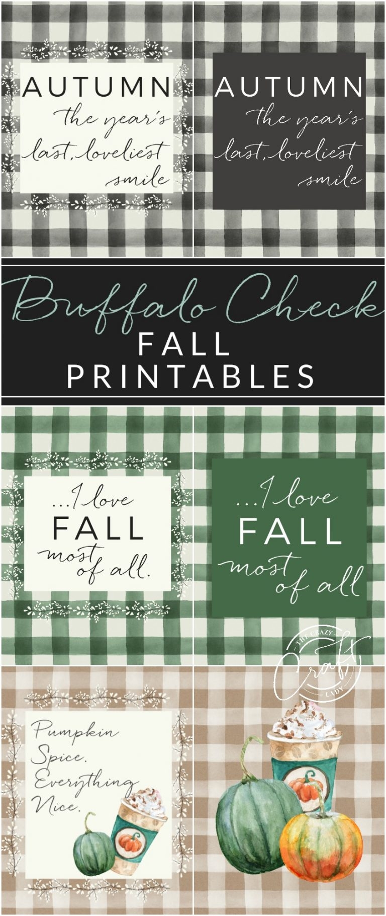 Buffalo Check Fall Printables The Crazy Craft Lady