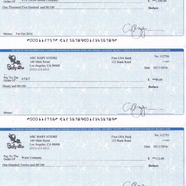 Business Printable Checks