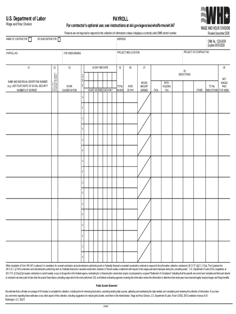 Certified Payroll Form 2023 Printable Forms Free Online