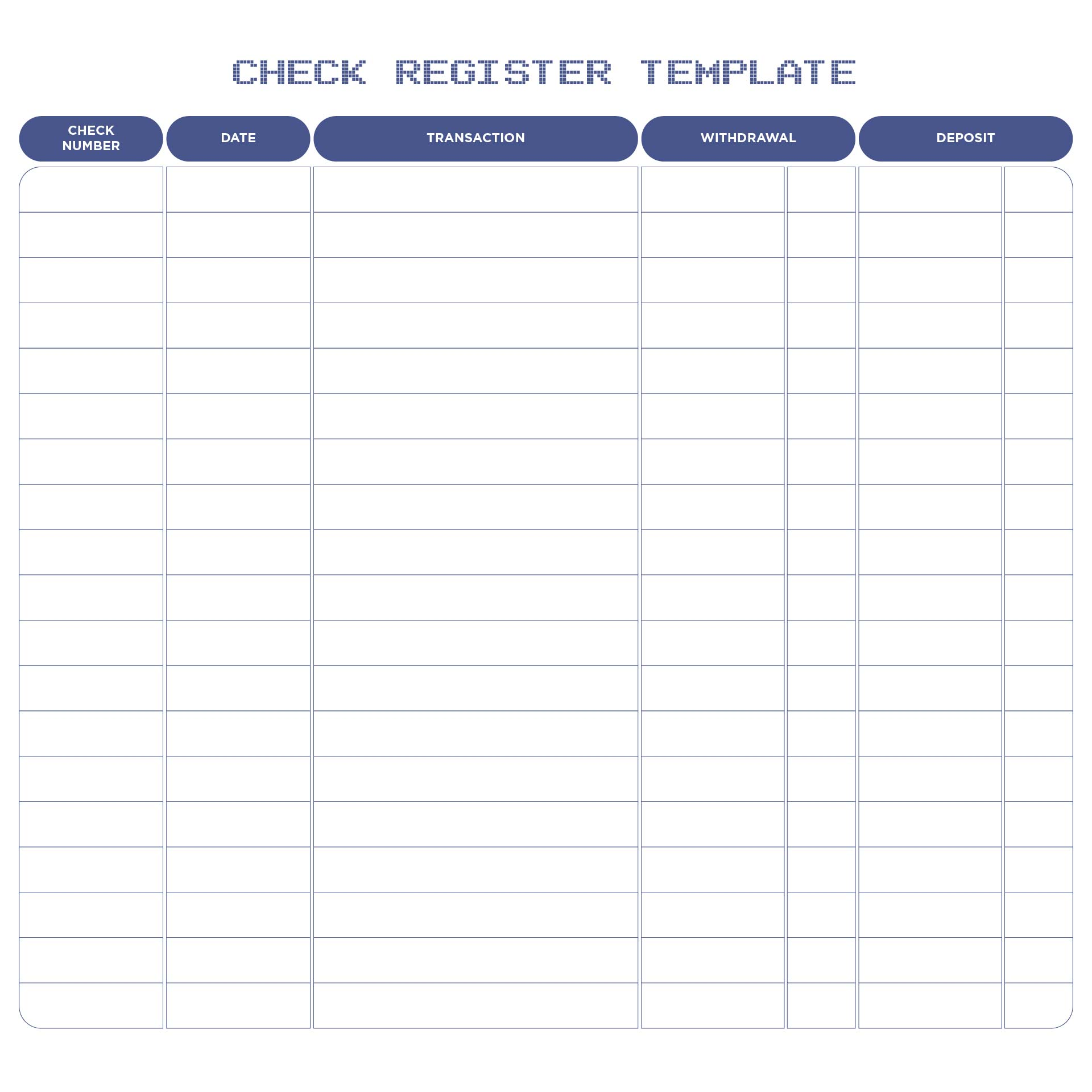 Check Registers For Checkbooks 10 Free PDF Printables Printablee