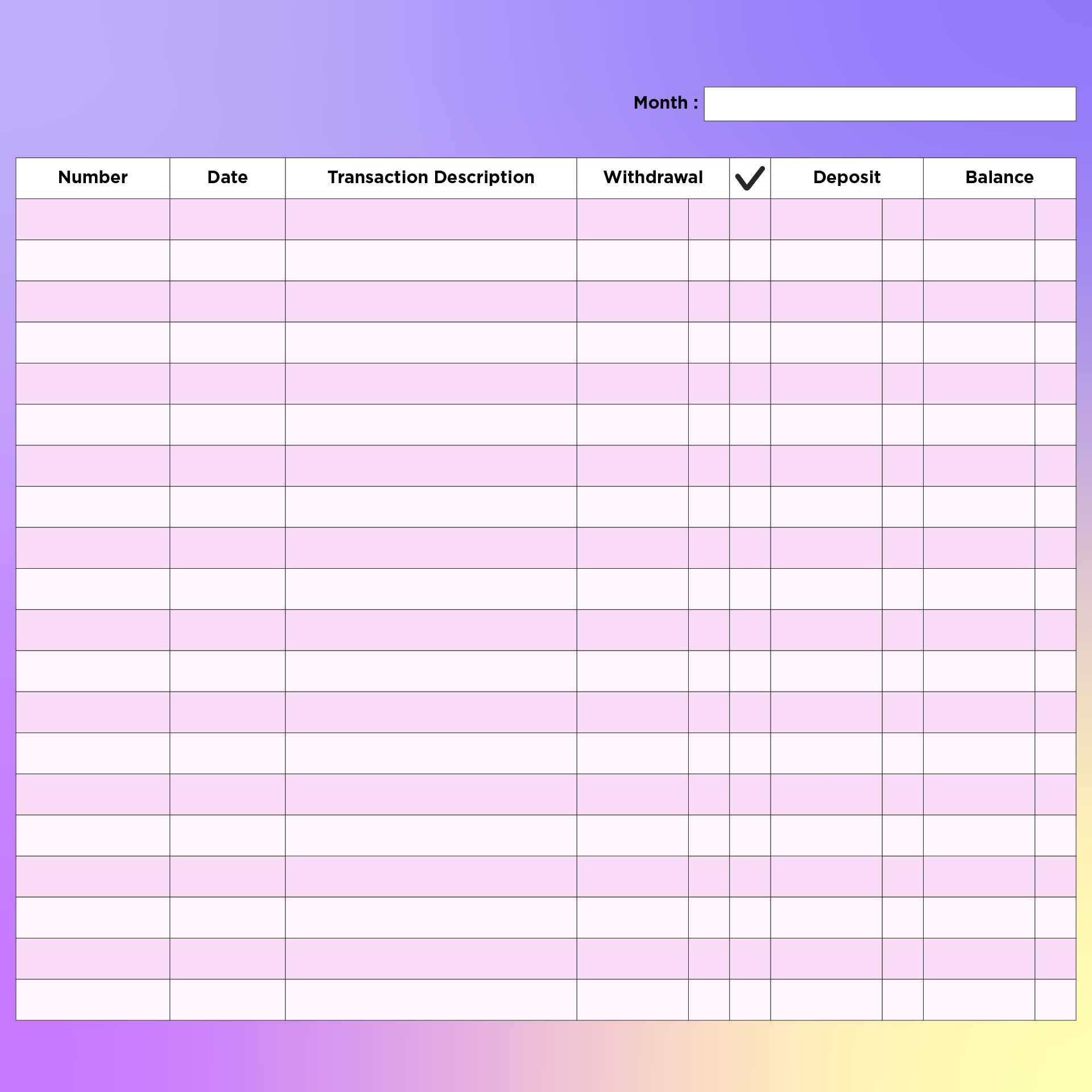 Checkbook Register 10 Free PDF Printables Printablee