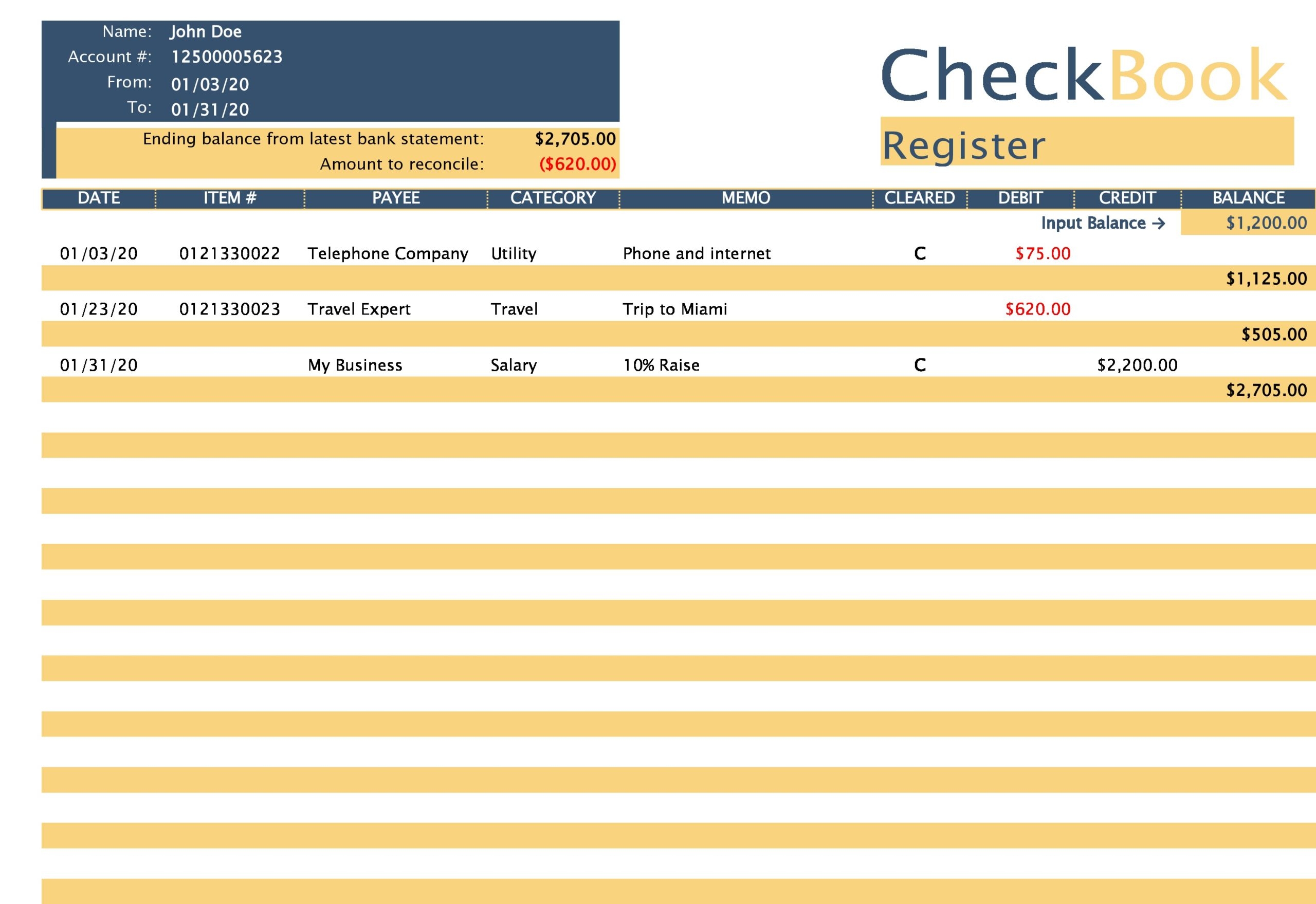 Checkbook Register Forms Printable Printable Forms Free Online