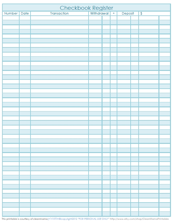 Checking Account Ledger Printable Template Business PSD Excel Word PDF