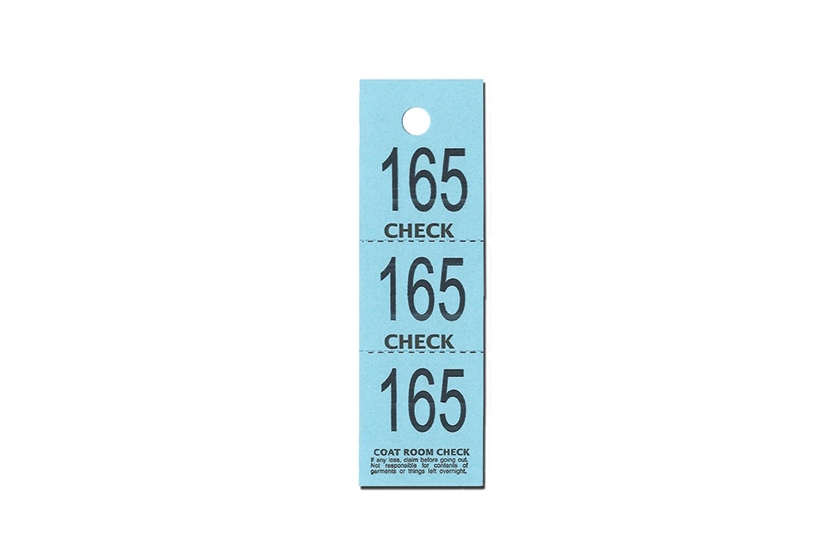 Coat Check Numbers