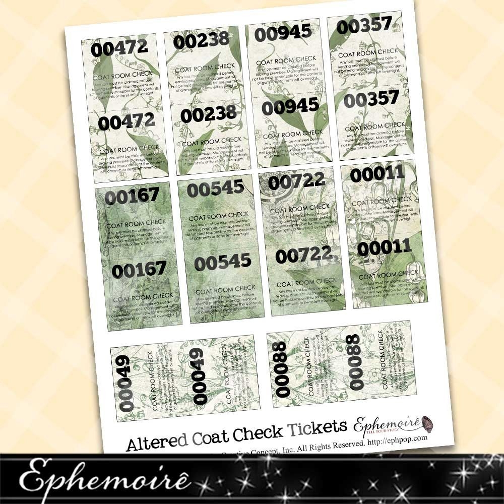 Coat Check Tags Printable Printable Word Searches