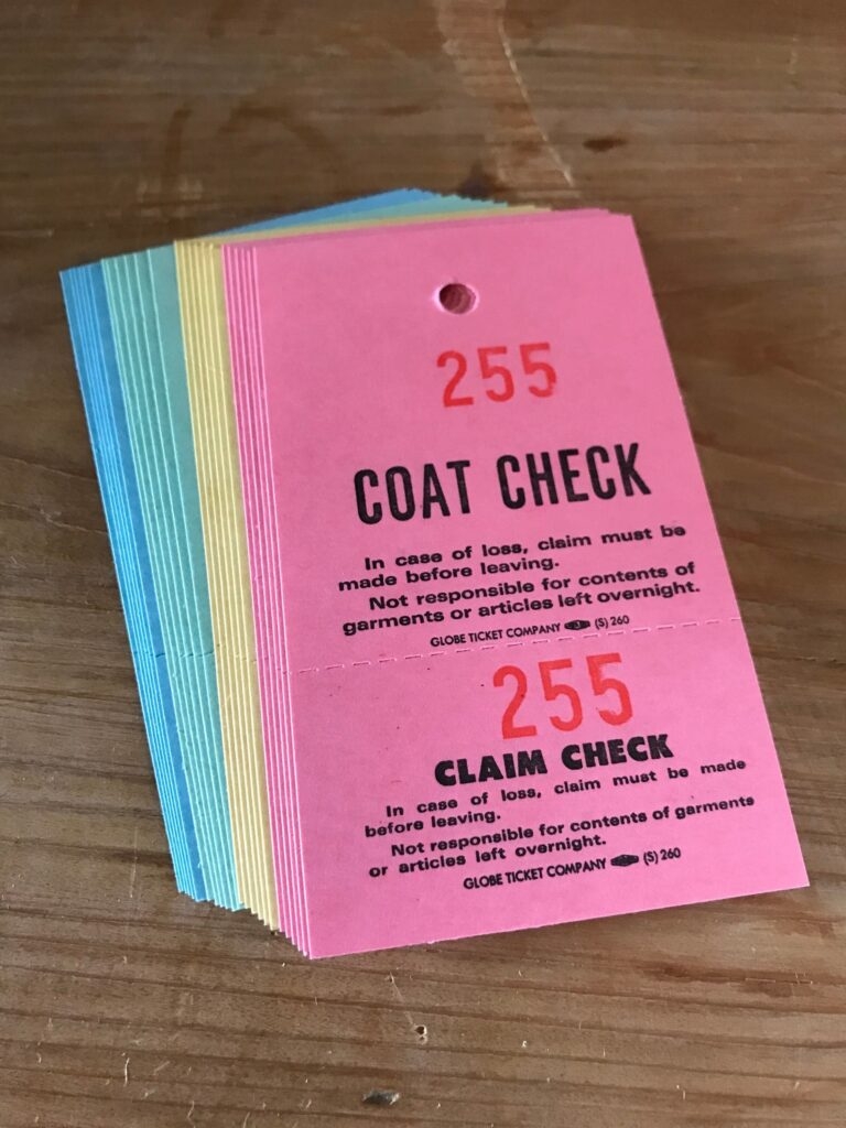 Coat Check Tickets Printable Free Printable Templates