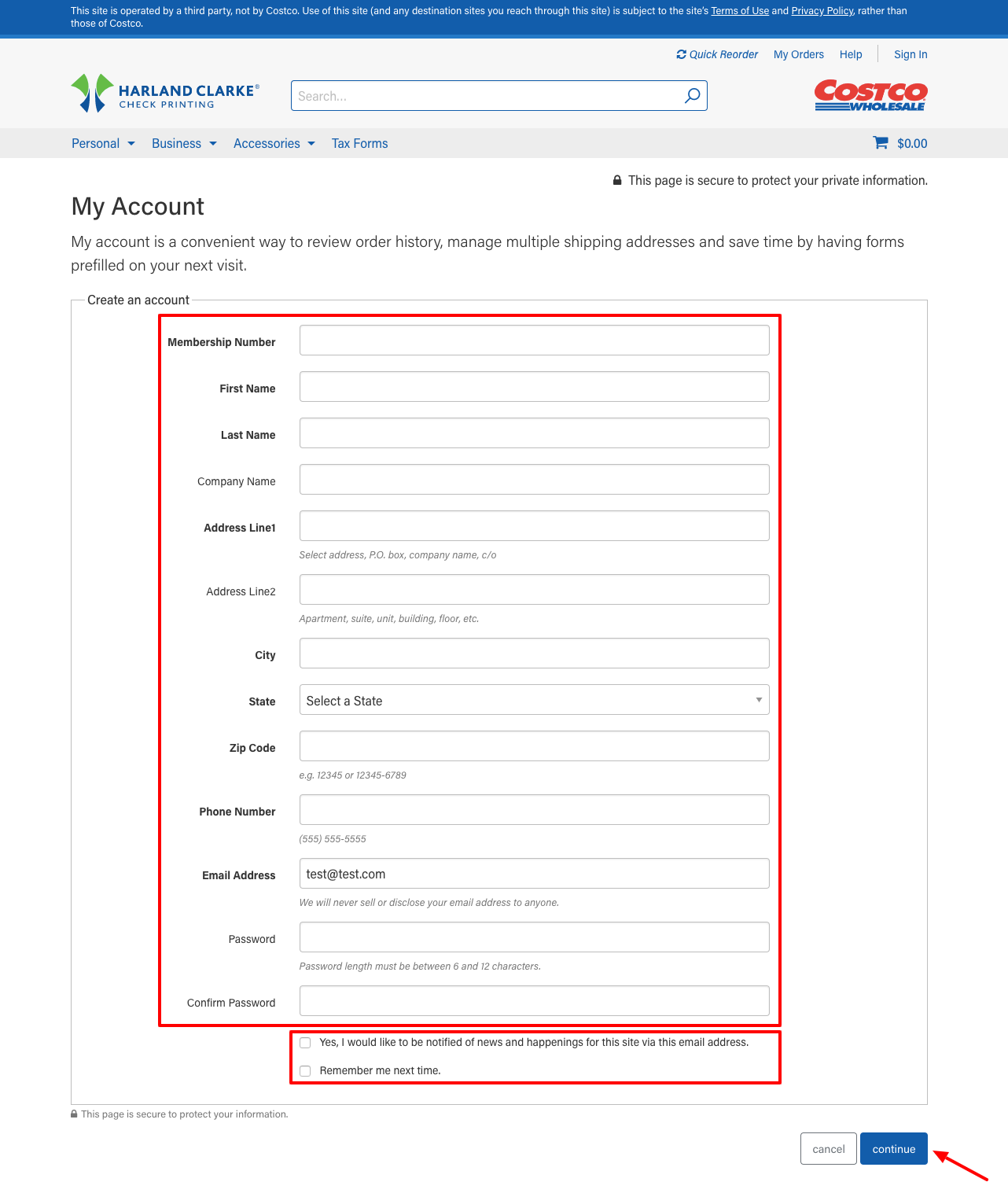Costco Printable Checks