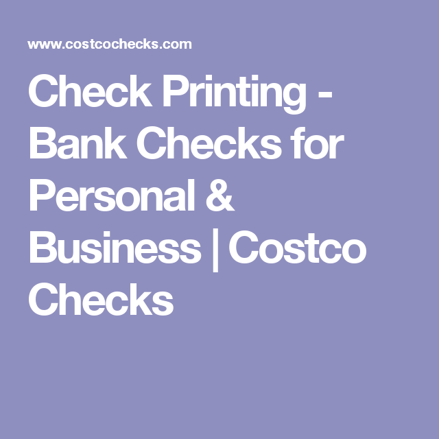 Costco Printable Checks