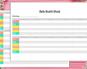 Daycare Daily Health Check Etsy
