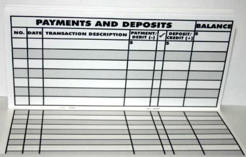 Double Sided Printable Checkbook Register Menufess