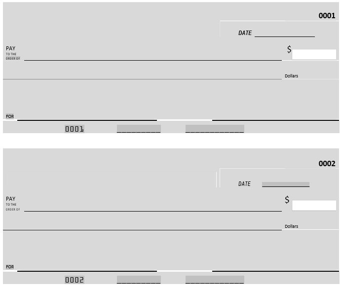Downloadable Printable Fillable Blank Check Template