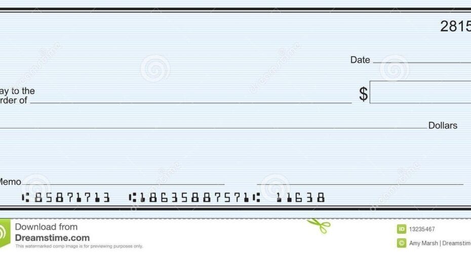 Downloadable Printable Fillable Blank Check Template Printables