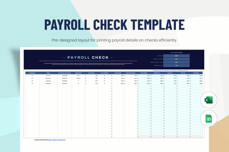 Editable Payroll Templates In Excel To Download