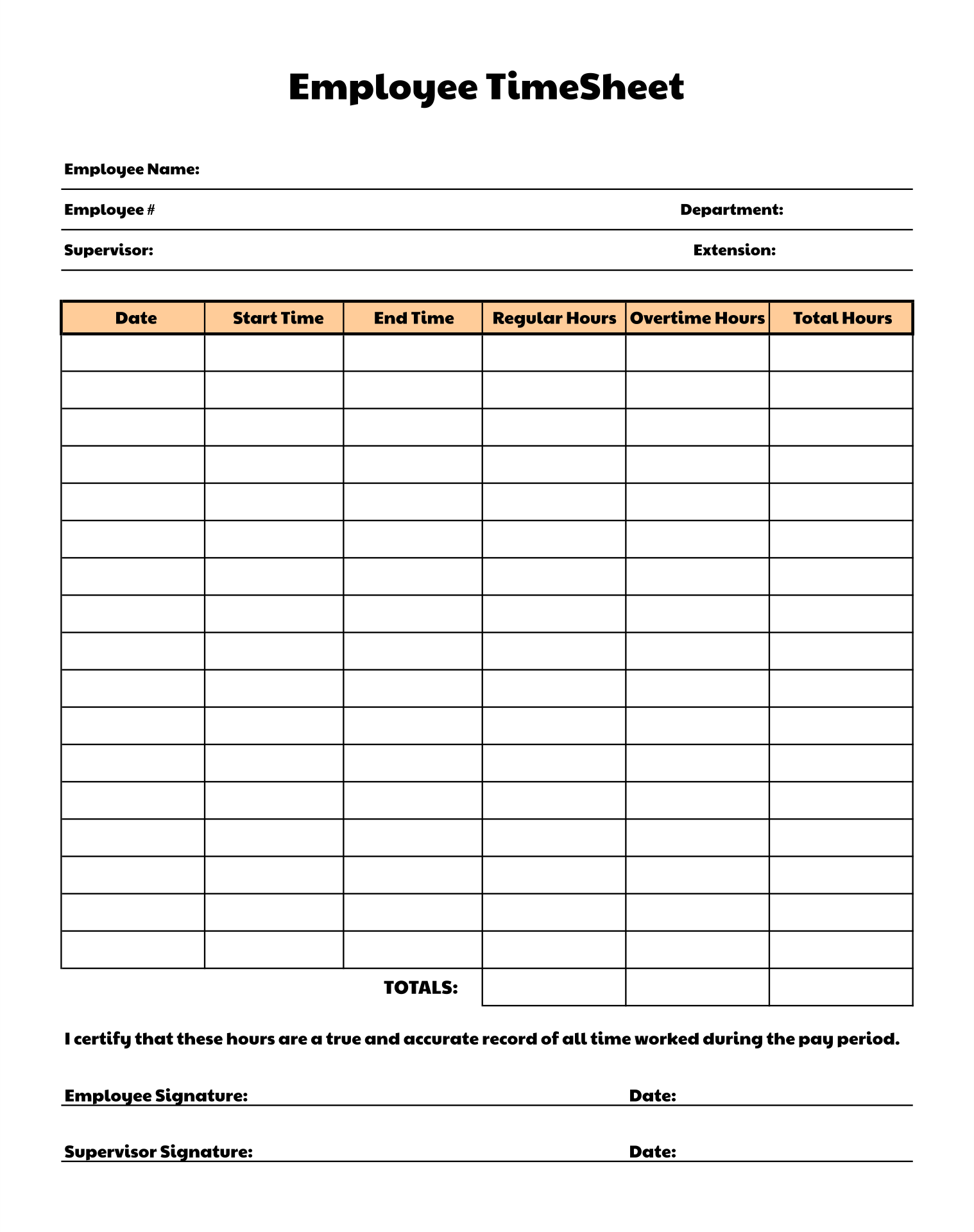 Employee Time Sheet Form Printable Printable Forms Free Online