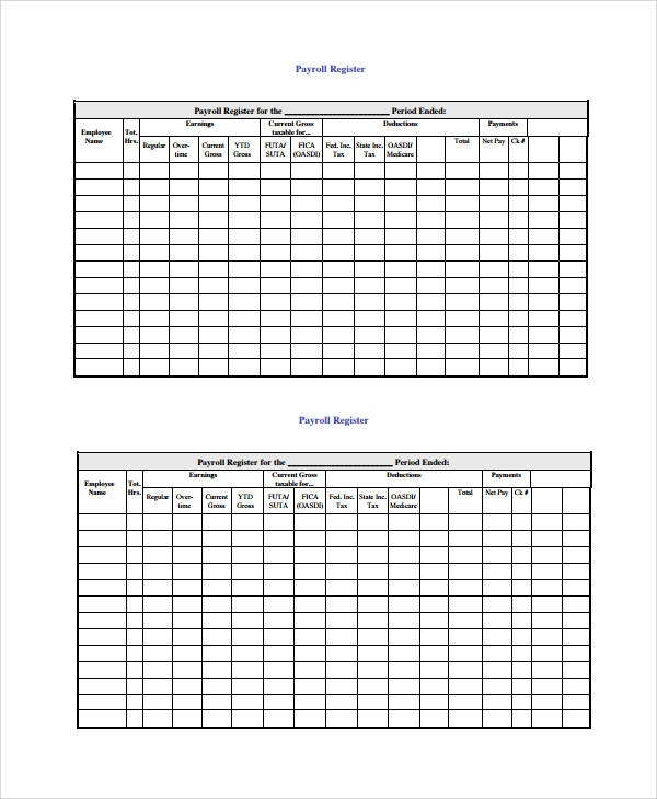 FREE 48 Printable Payroll Templates In PDF MS Word Excel