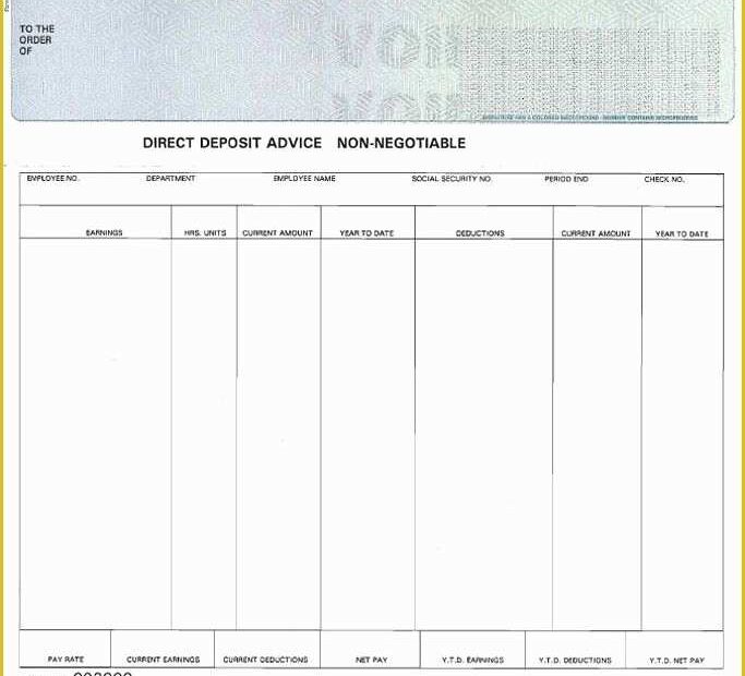 Free Check Stub Template Printables Of Create Print Out Pay Stubs