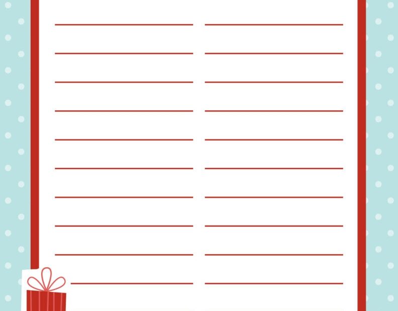 Free Christmas List Template Printable Printable Form Templates And
