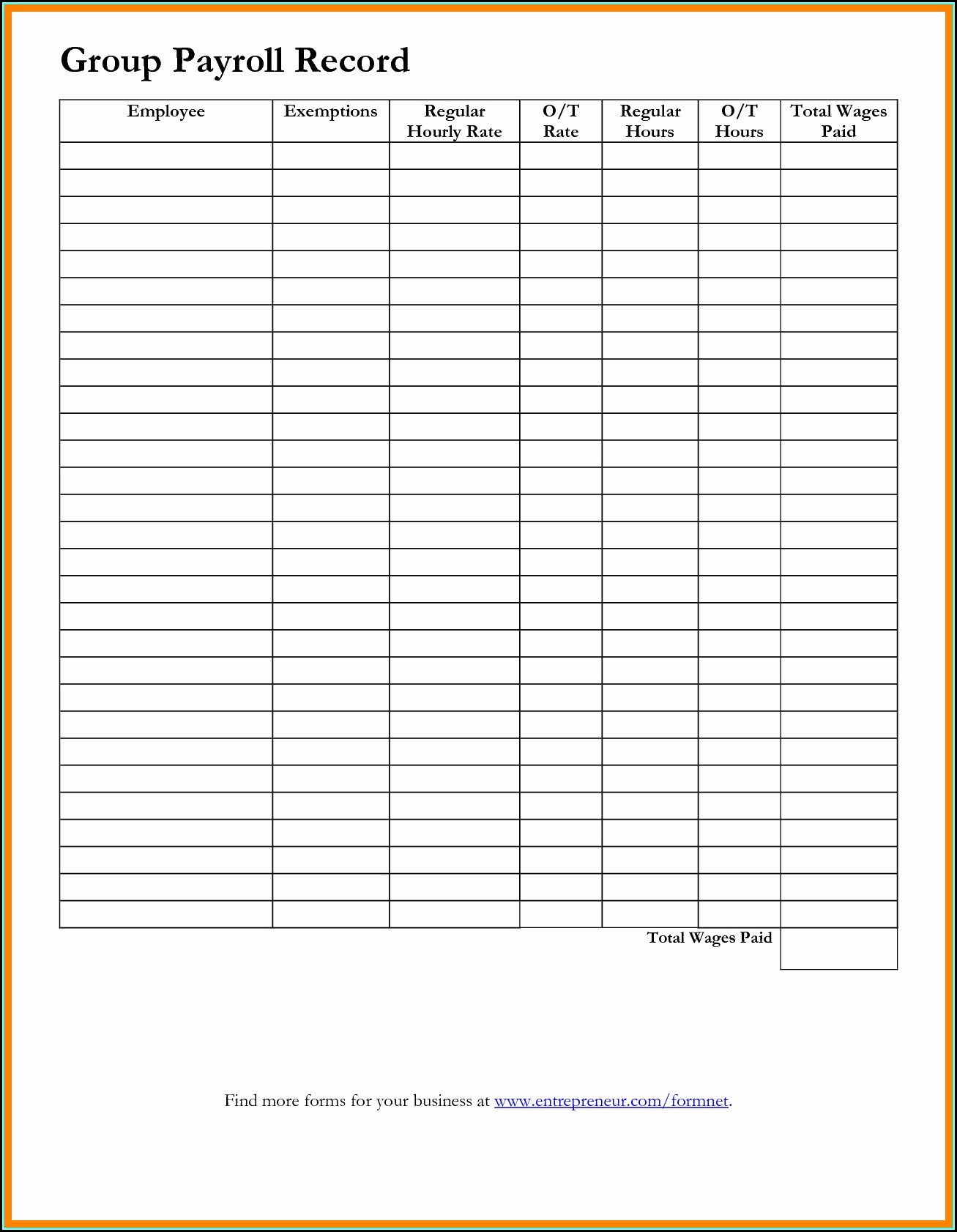 Free Employee Payroll Record Template Template 2 Resume Examples 