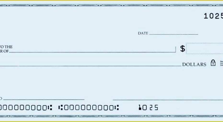 Free Giant Check Template Download Of Printable Personal Blank Check