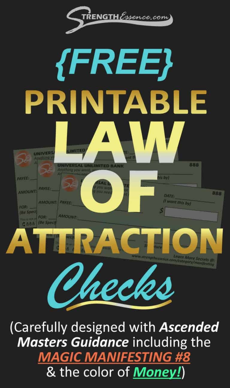 FREE Law Of Attraction Check 2024 Printable PDF Strength Essence
