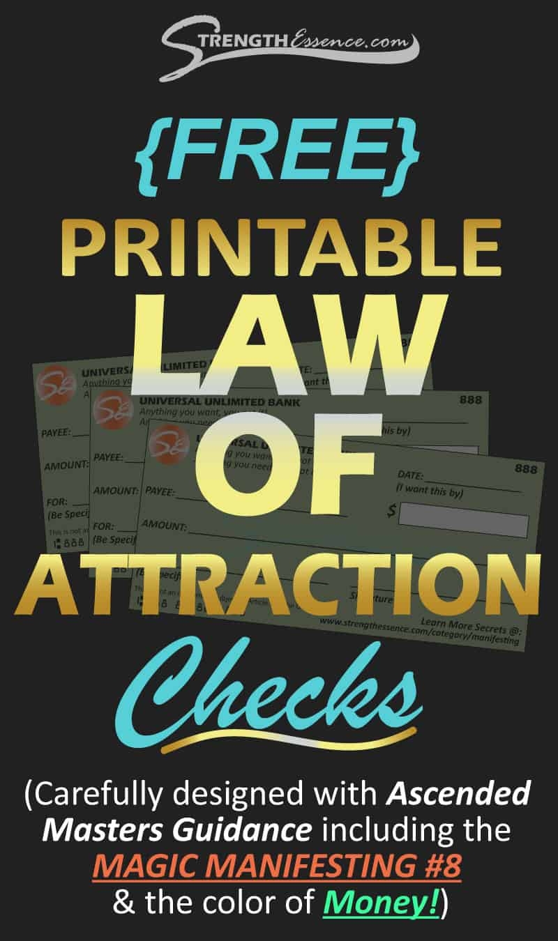 FREE Law Of Attraction Check 2024 Printable PDF Strength Essence