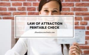 Free Printable Abundance Check PDF The Law Of Attraction