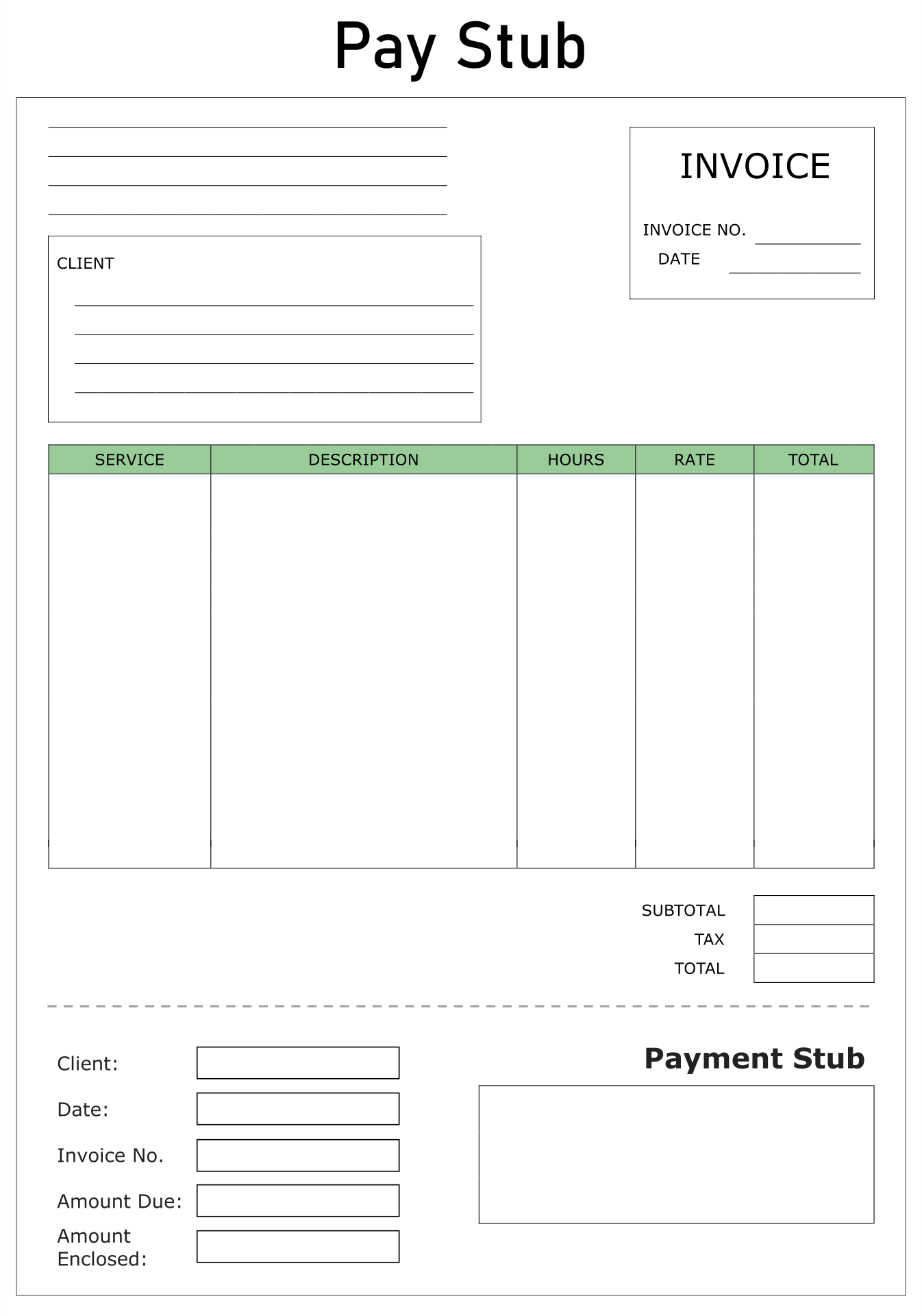Free Printable Blank Payroll Check Template