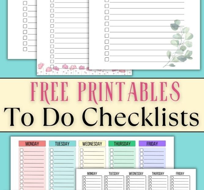 FREE Printable Check List Both Daily And Weekly Options Leap Of