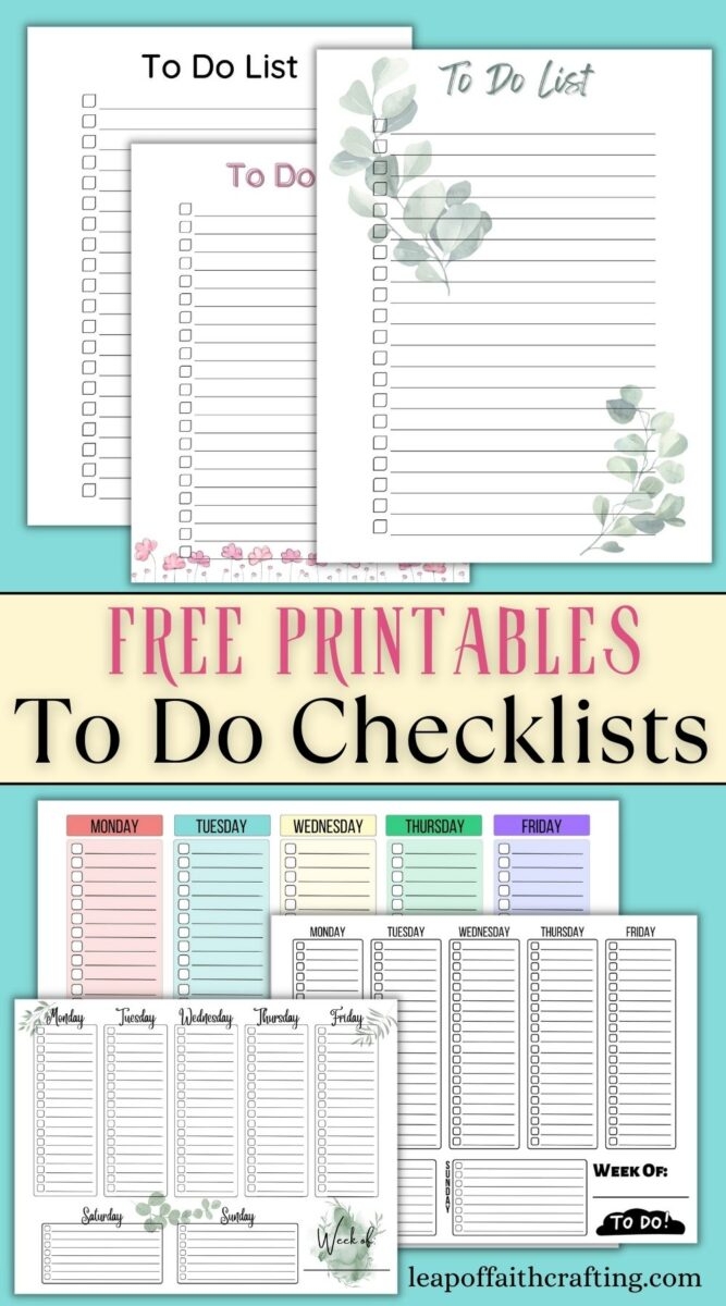 FREE Printable Check List Both Daily And Weekly Options Leap Of 