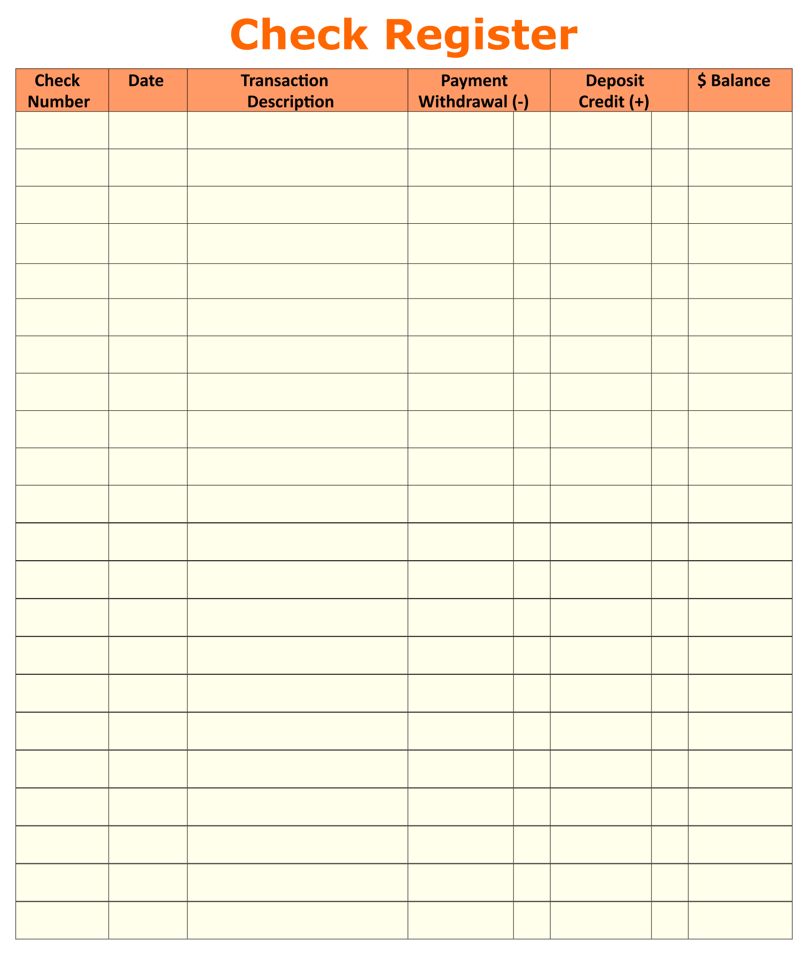 Free Printable Check Registers Forms Printable Forms Free Online