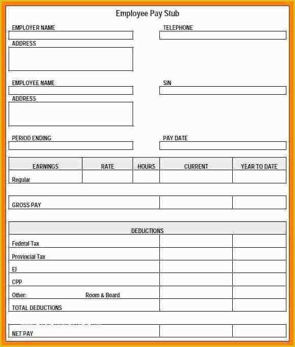 Free Printable Check Stub Generator