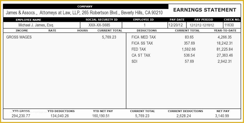 Free Printable Check Stub Generator