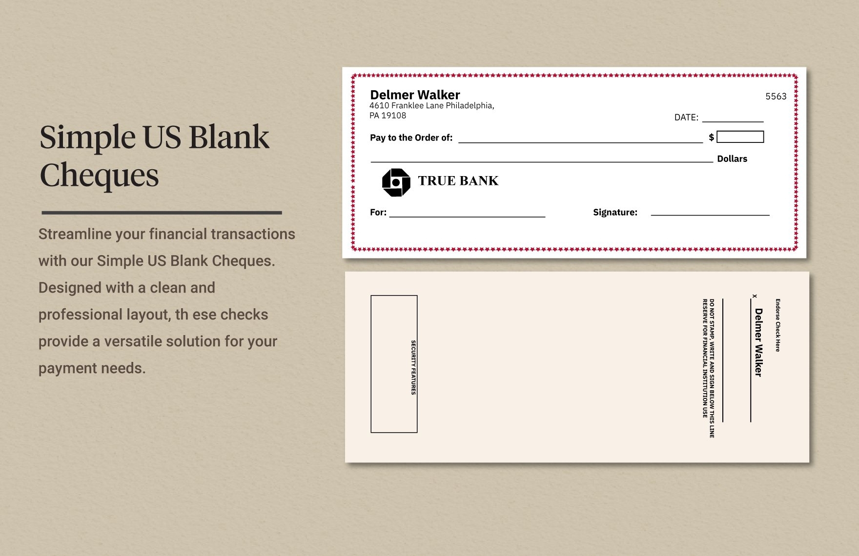 Free Printable Checks Template FREE Printable A Z