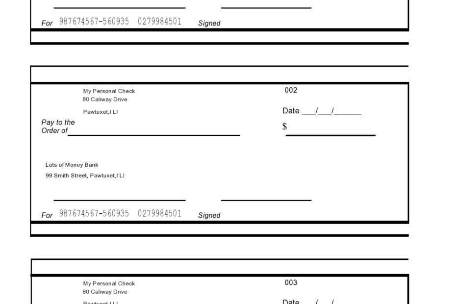 Free Printable Checks Template Printable Free Templates Download